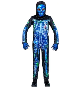Toxic Skeleton Costume Blue