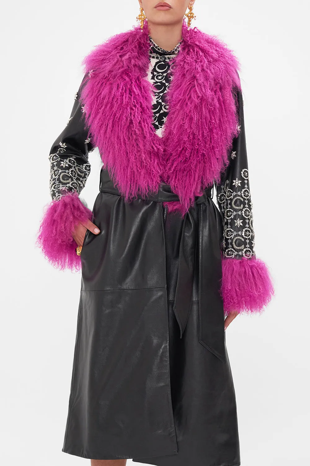 TRENCH WITH FRENCH CUFF FELINE FANTASY