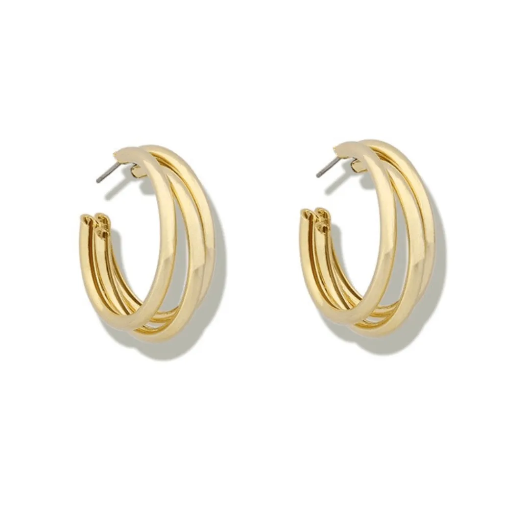 Triple Layer Hoop Earring