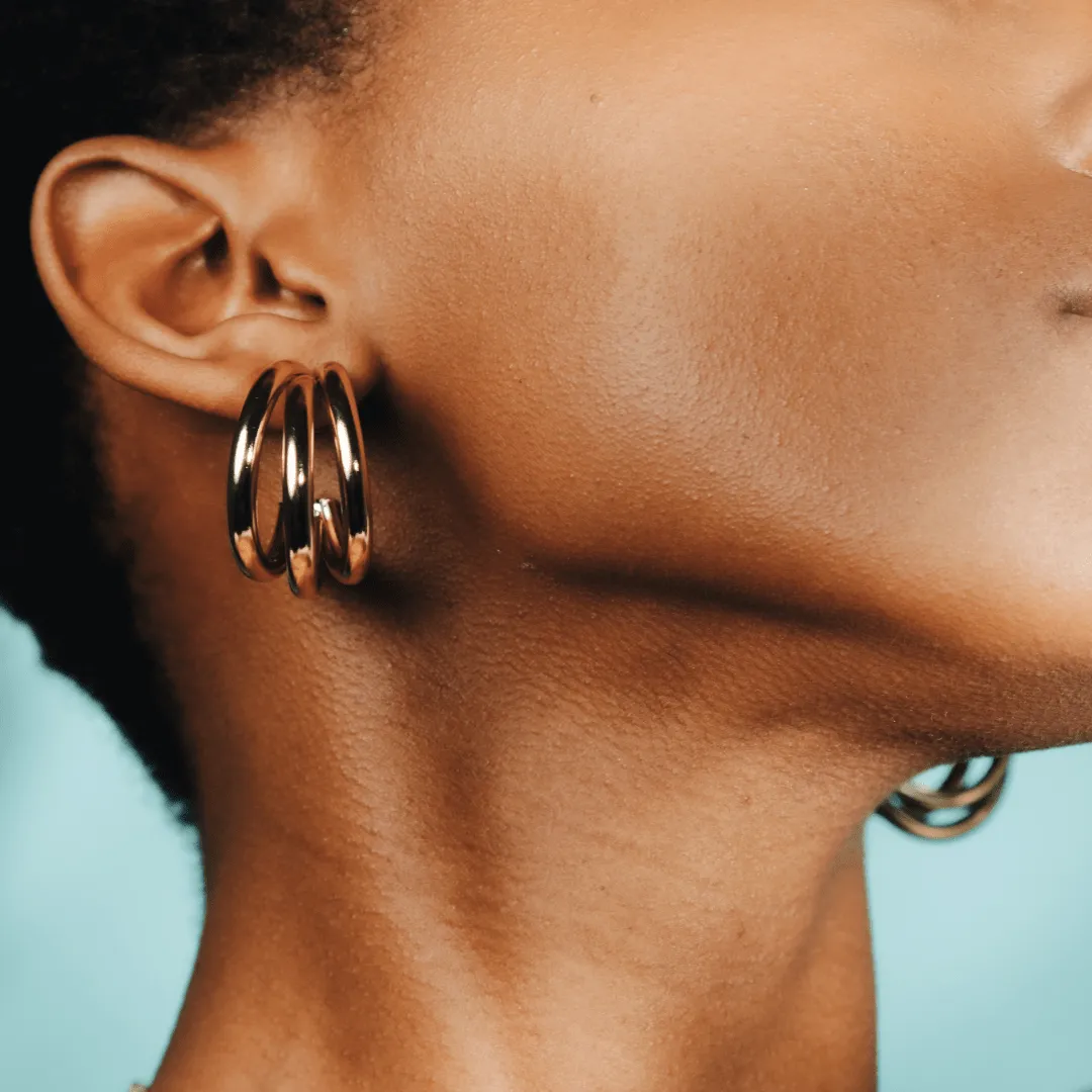 Triple Layer Hoop Earring