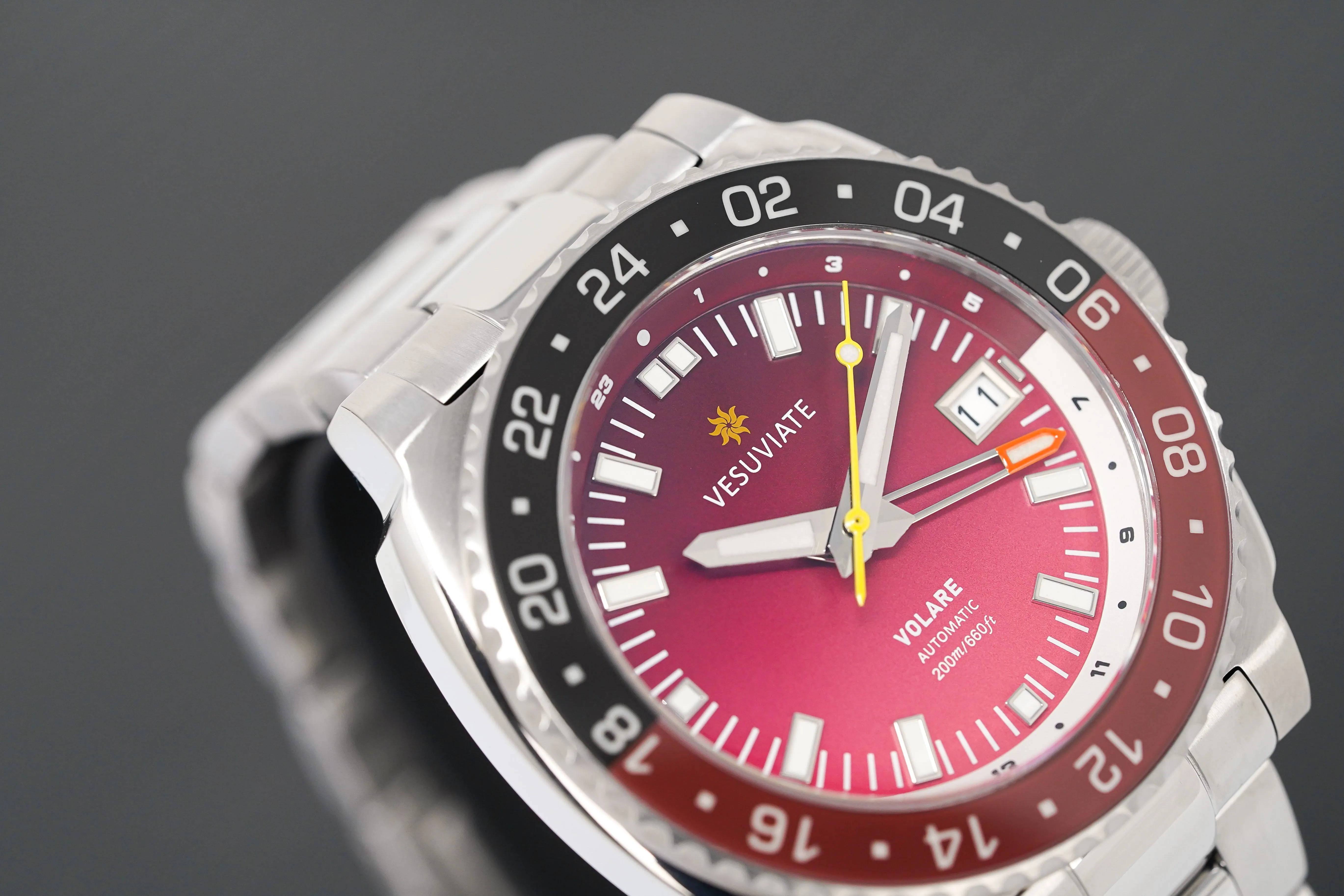 Vesuviate Men's Watch GMT Volare Red