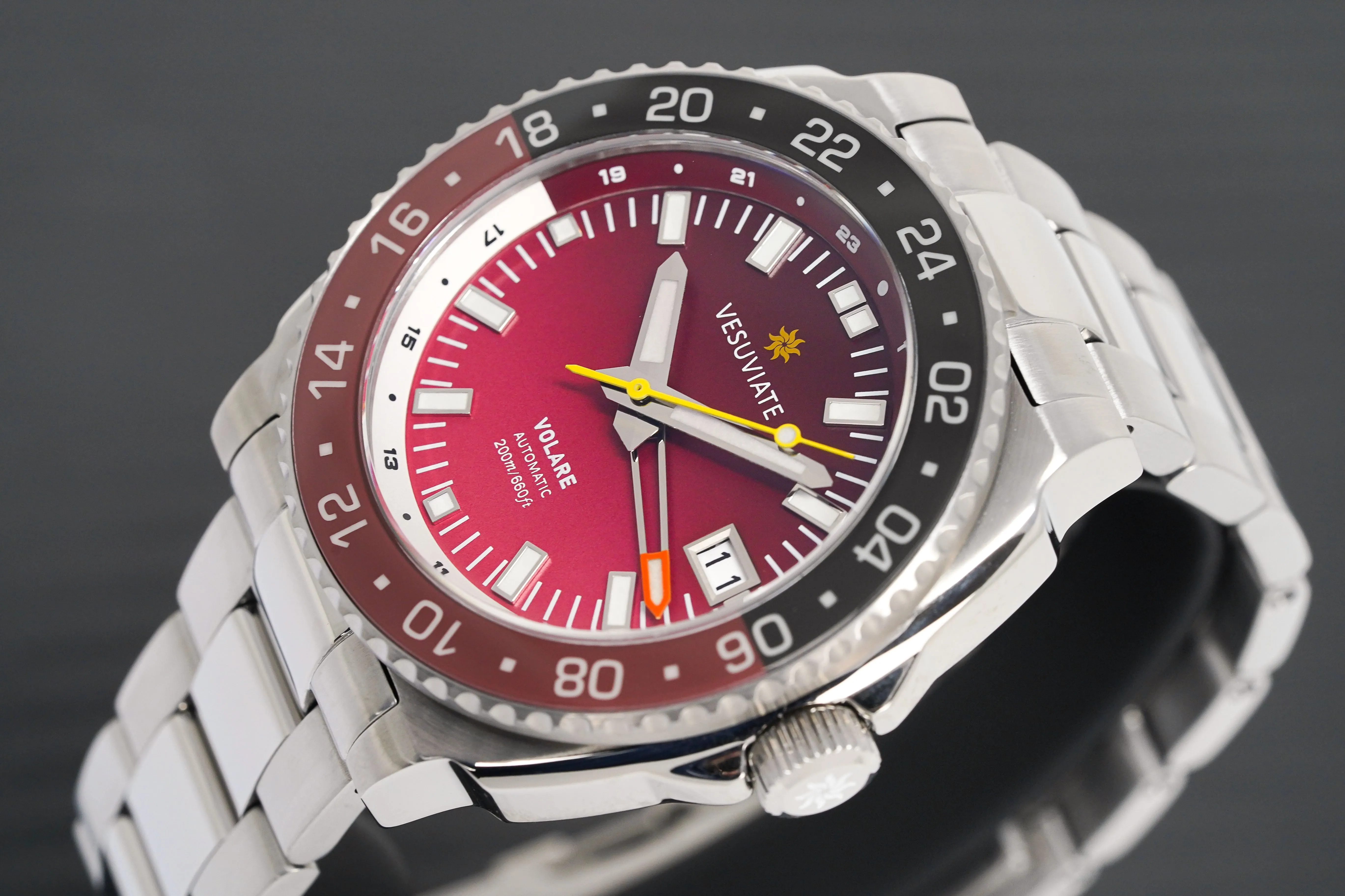 Vesuviate Men's Watch GMT Volare Red