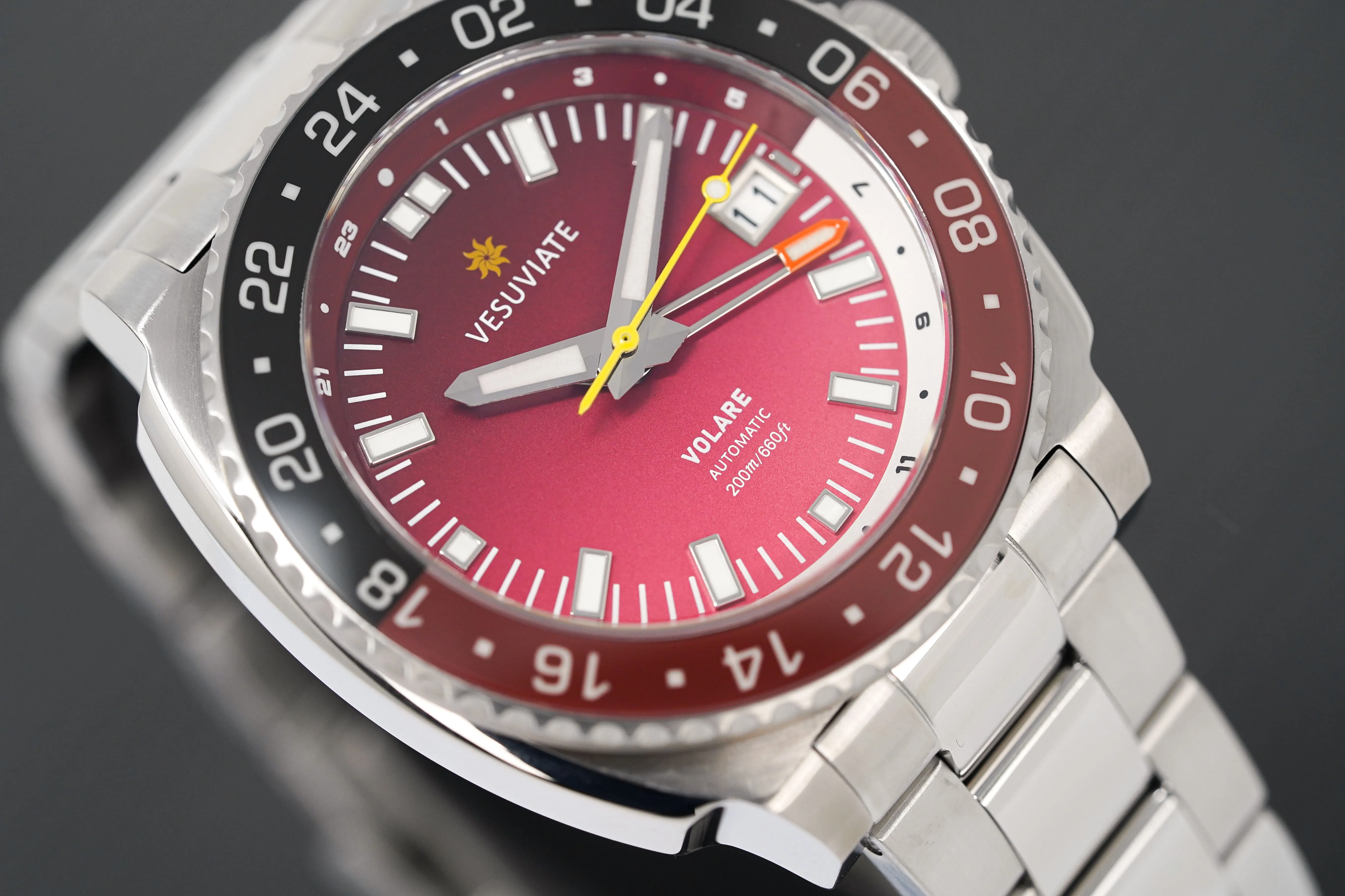 Vesuviate Men's Watch GMT Volare Red