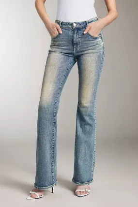 Vintage Distressed Flared Jeans