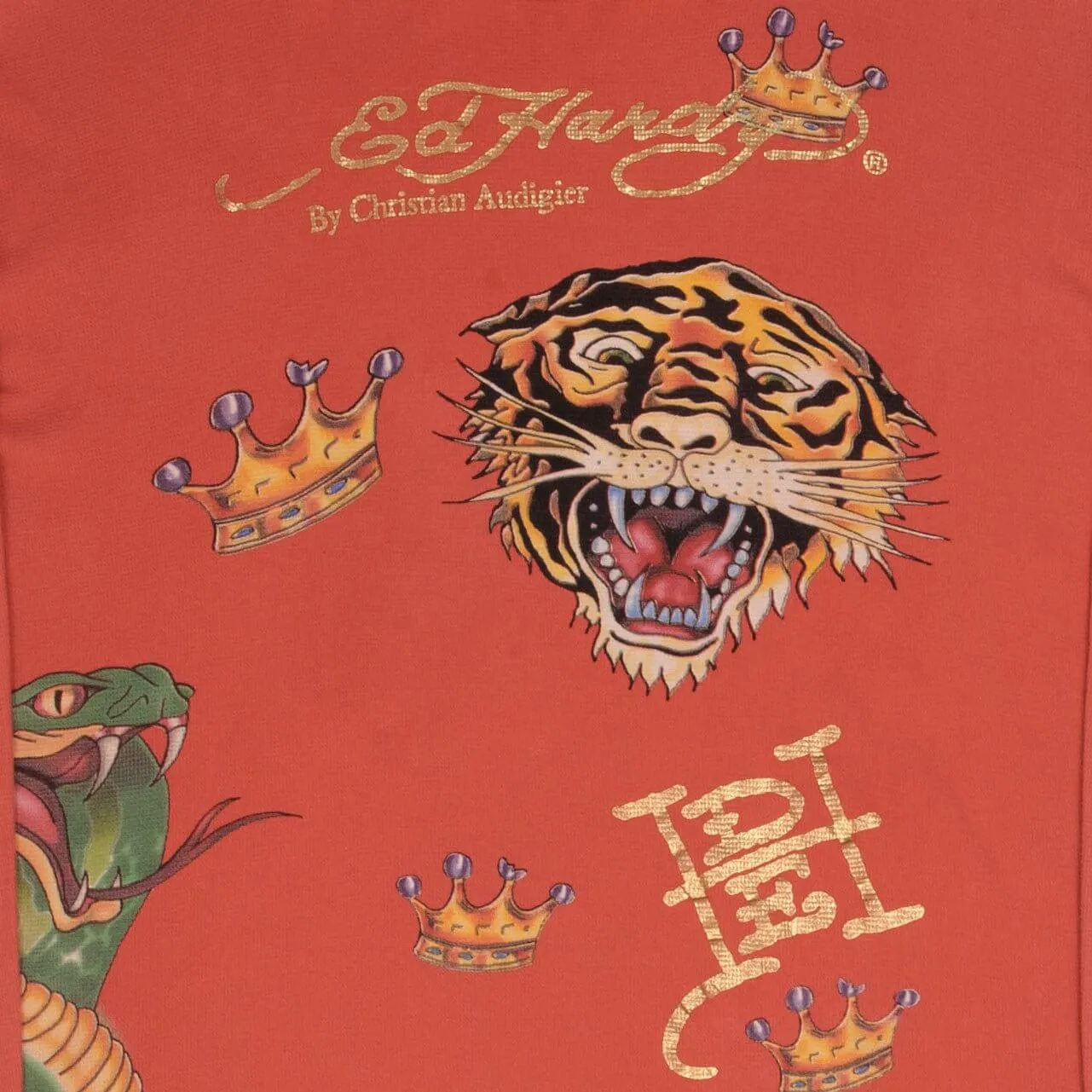 VINTAGE ED HARDY LONG SLEEVE TEE SHIRT 2000S SIZE 3XL