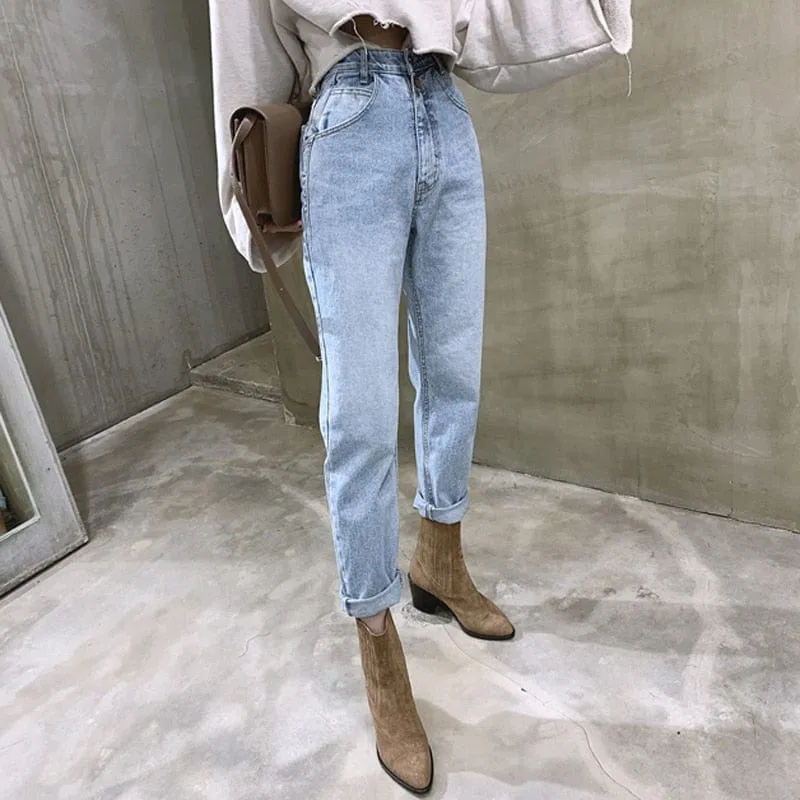 Vintage High Waist Straight Jeans
