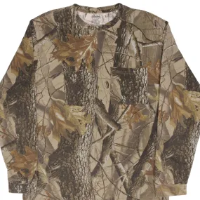 VINTAGE HUNTING REALTREE HARDWOODS CAMO LONG SLEEVE POCKET TEE SHIRT SIZE MEDIUM