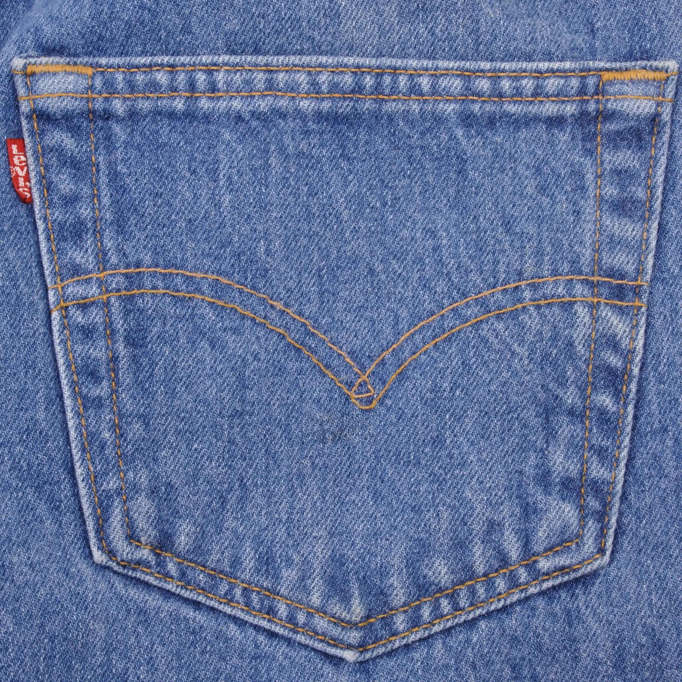 VINTAGE LEVIS 501 JEANS INDIGO 1990S SIZE W35 L38 MADE IN USA