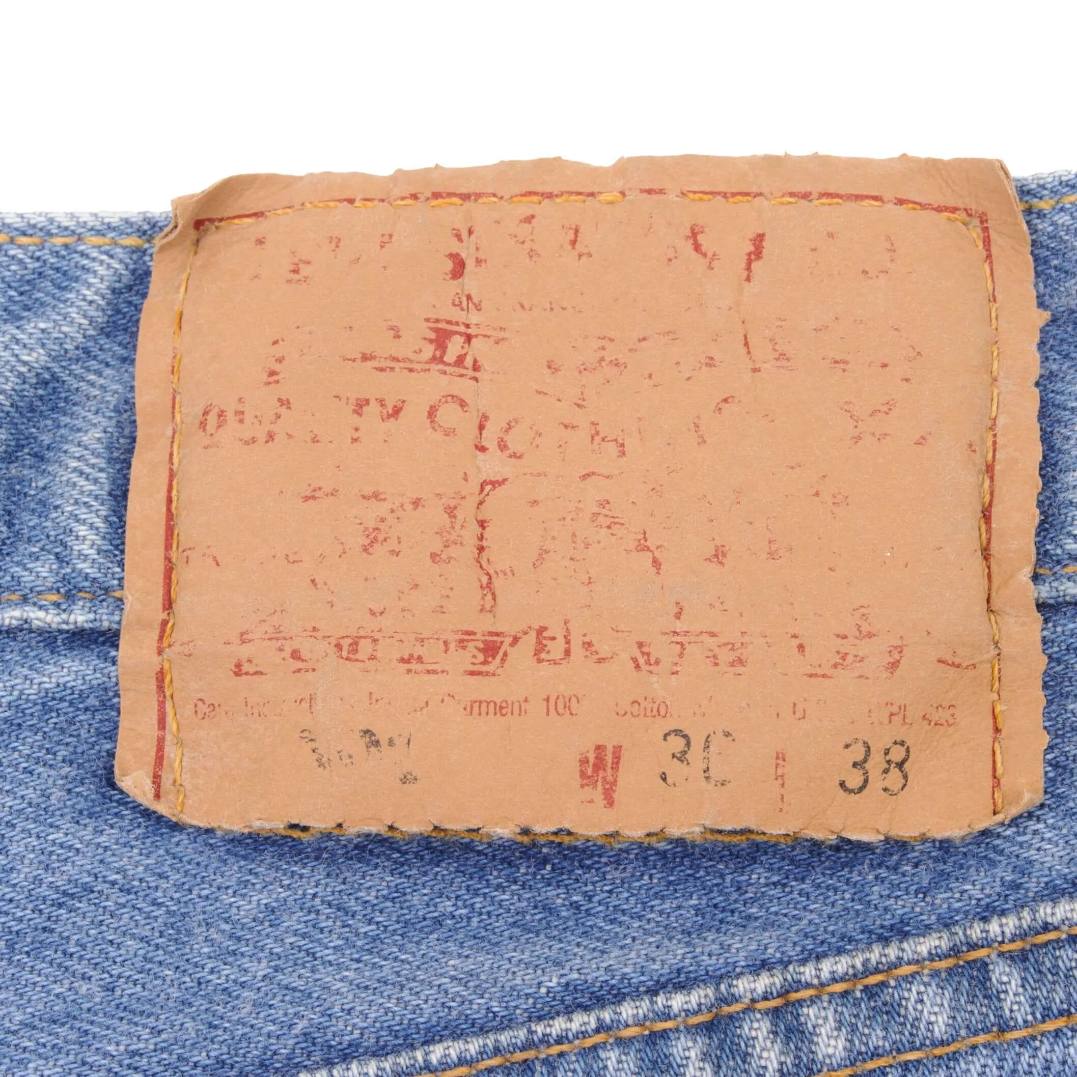VINTAGE LEVIS 501 JEANS INDIGO 1990S SIZE W35 L38 MADE IN USA
