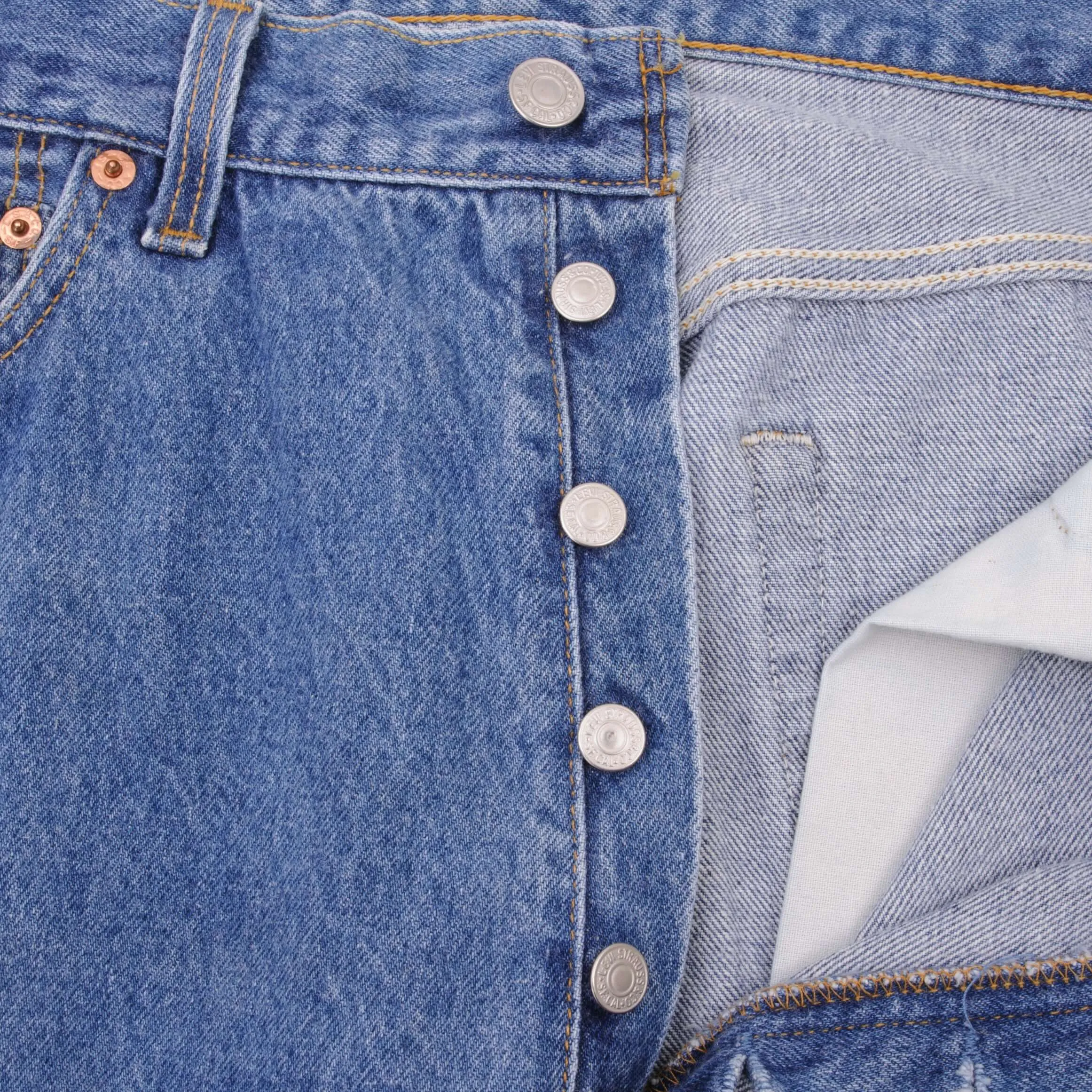 VINTAGE LEVIS 501 JEANS INDIGO 1990S SIZE W35 L38 MADE IN USA
