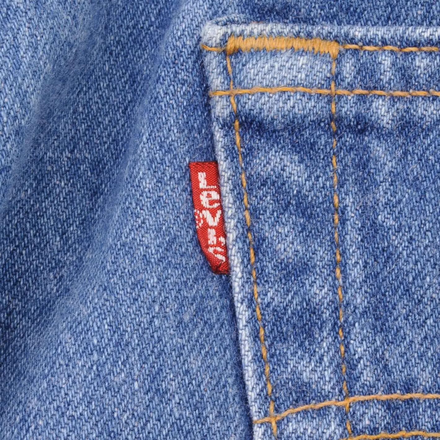 VINTAGE LEVIS 501 JEANS INDIGO 1990S SIZE W35 L38 MADE IN USA