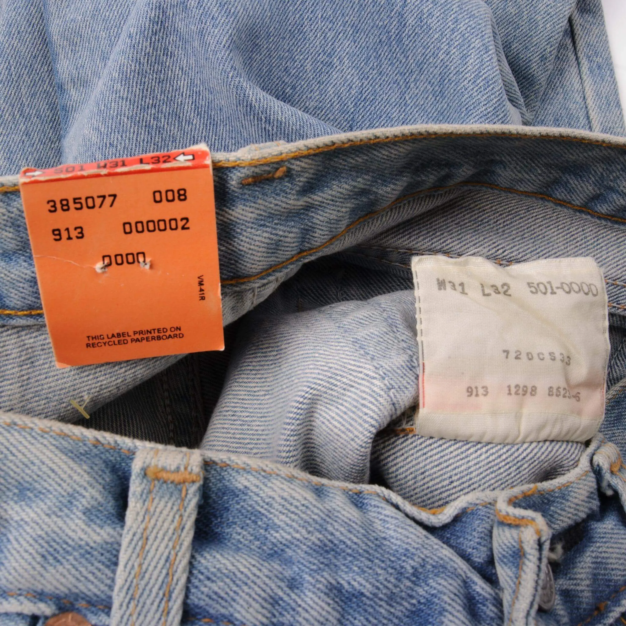 VINTAGE LEVIS 501 PRESHRUNK JEANS 1993 SIZE 31X32 W31 L32 MADE IN USA DEADSTOCK