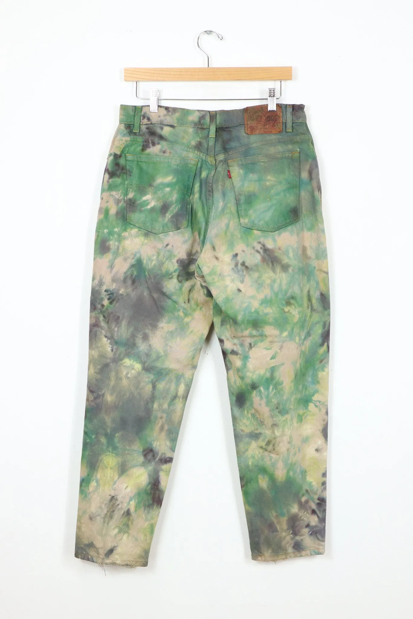 Vintage Reworked Camo Dyed Levis Relaxed Tapered Fit Jeans