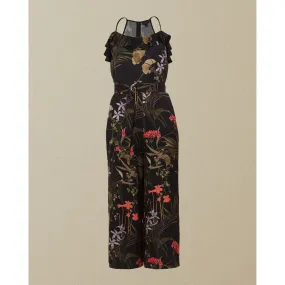 Women Calline-Highland Frill Detail Jumpsuit - Black