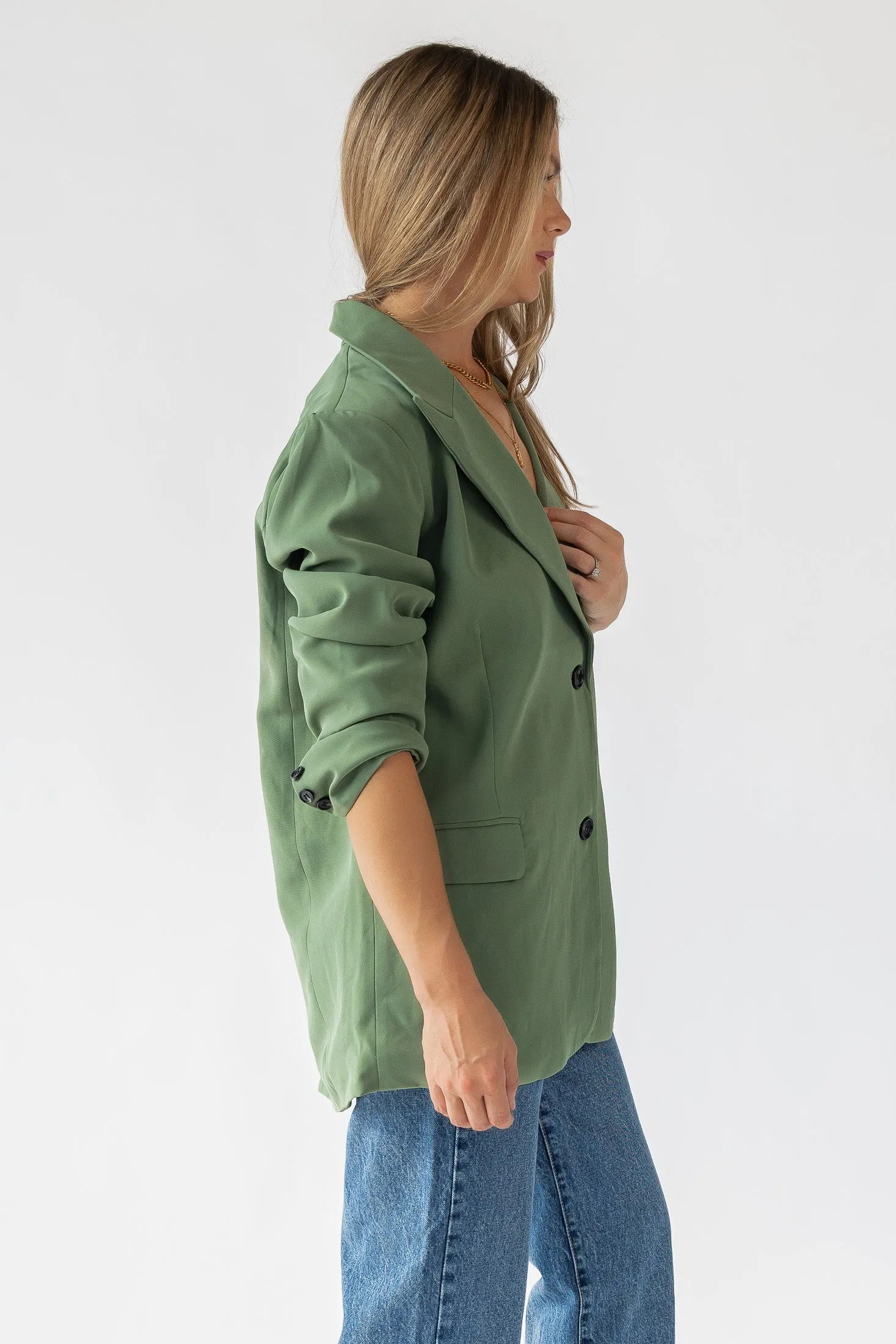 Yara Sage Oversized Blazer - Final Sale
