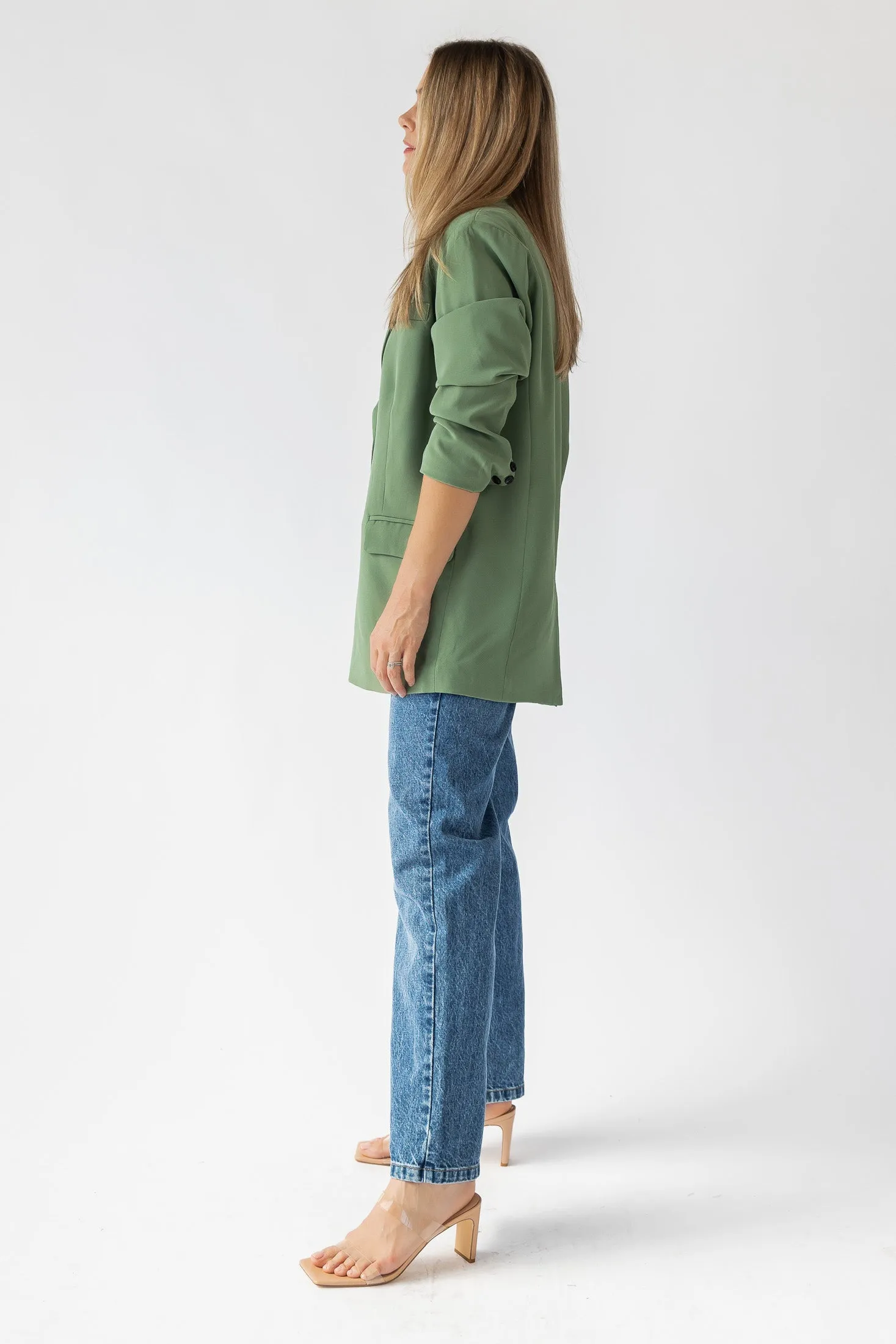 Yara Sage Oversized Blazer - Final Sale