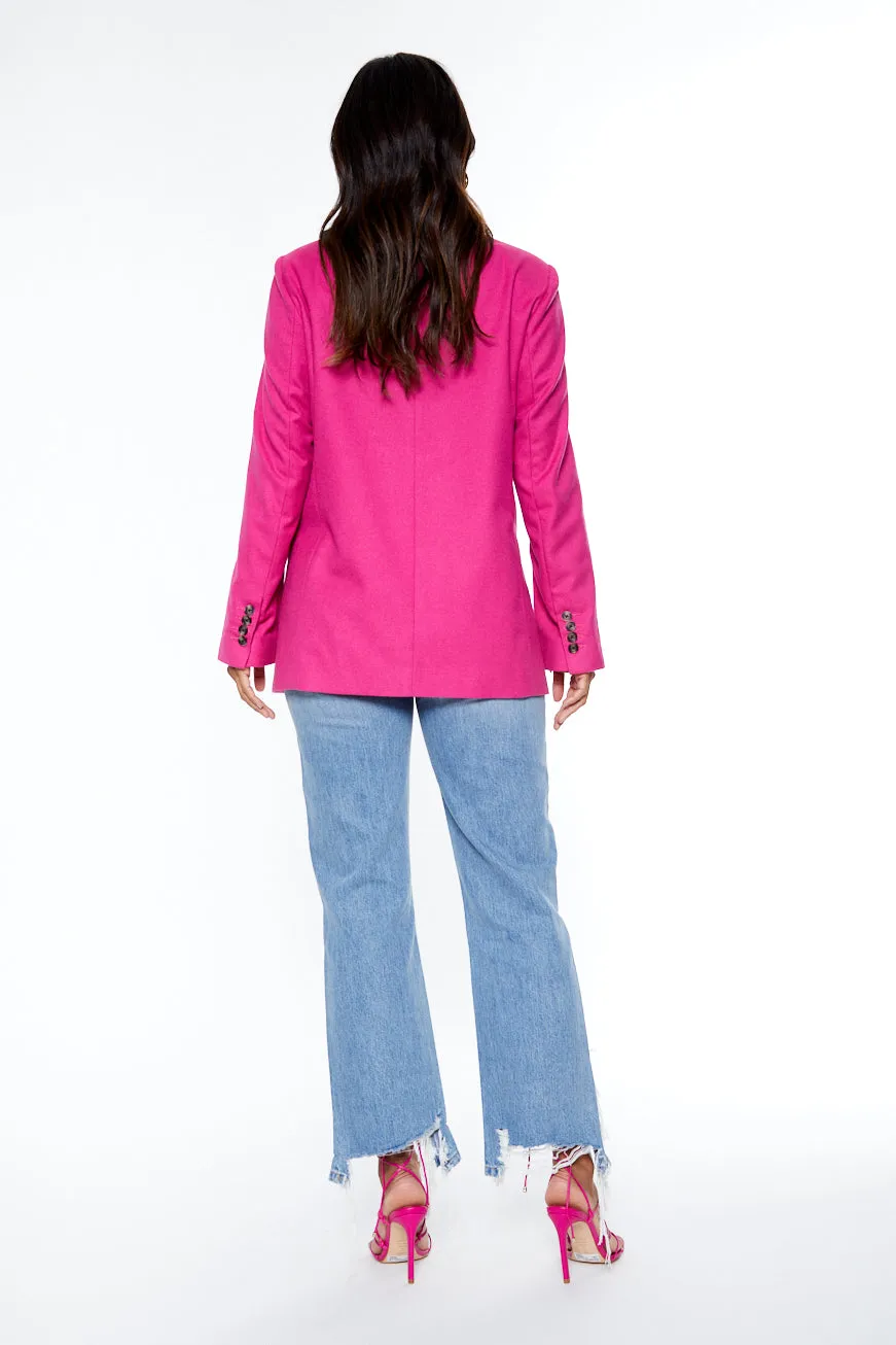 Your Ex Boyfriends Blazer In Fuchsia